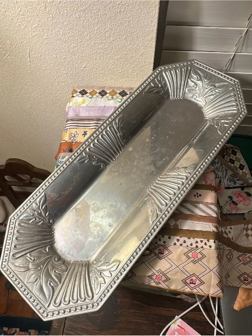 Lenox Silver Tray w/ Beautiful detailing - Heavy